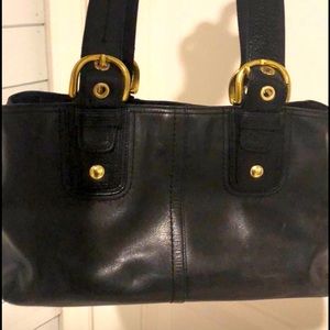 Black Leather Coach Bag